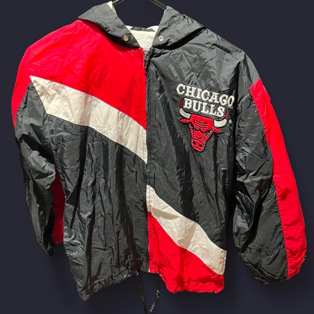 Red and Black Windbreaker with Logo